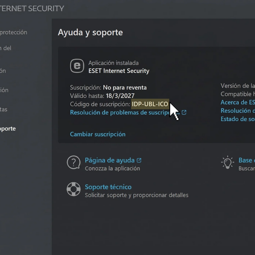 3. Localiza y copia tu Código de suscripción.